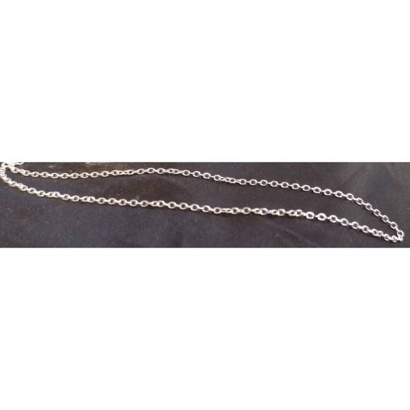 Sterling Silver 925 Plated 22 Inch Rolo Link Chain Necklace New 1/16th" Wide - Picture 3 of 3